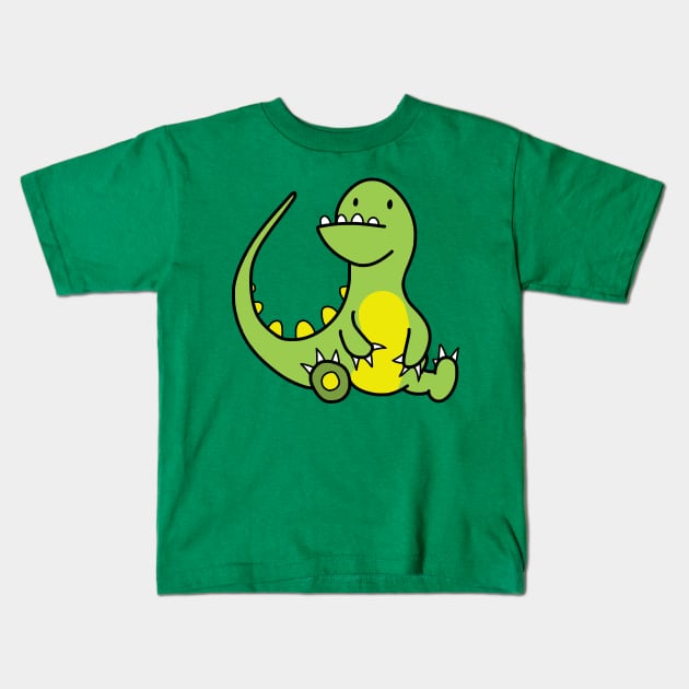 The Little Fat Dino Kids T-Shirt by GusDynamite